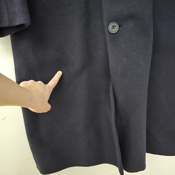 Kuppenheimer Men’s Peacoat Cashmere Blend Navy Blue England Quiet Luxury *read* - Picture 7 of 14